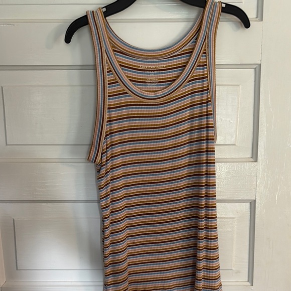 American Eagle Outfitters Striped Ribbed Tank Top - Picture 1 of 4